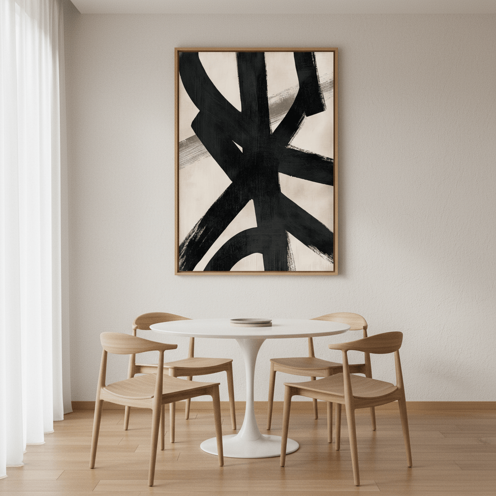 Black Pulse Abstract Artwork wall - art - picture - poster