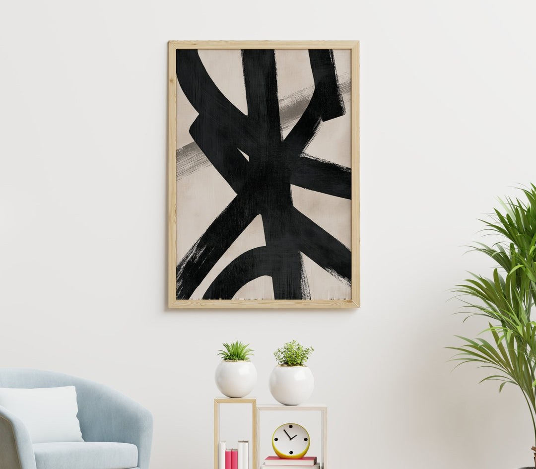 Black Pulse Abstract Artwork wall - art - picture - poster