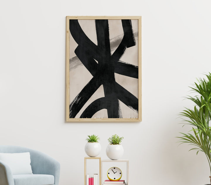 Black Pulse Abstract Artwork wall - art - picture - poster