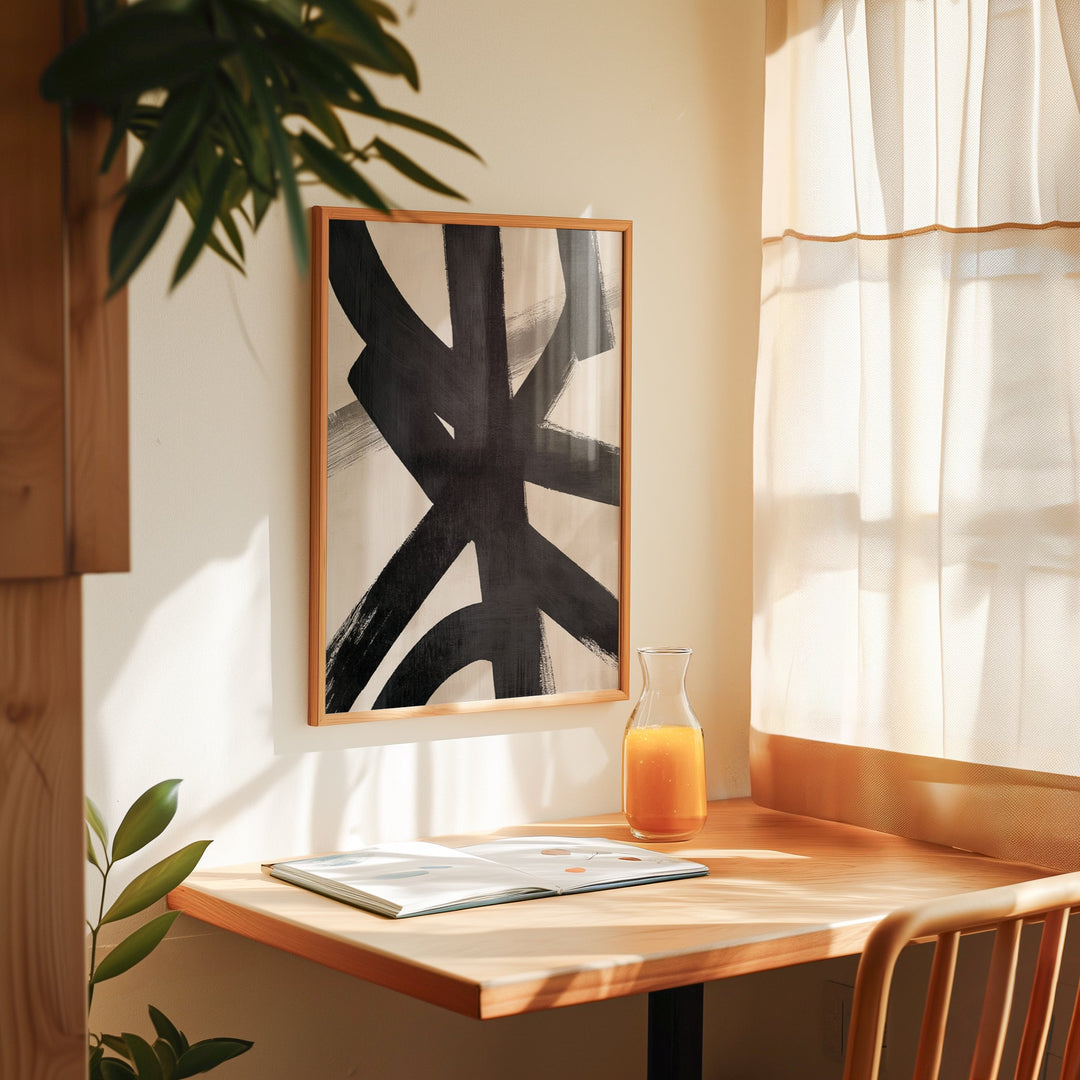 Black Pulse Abstract Artwork wall - art - picture - poster