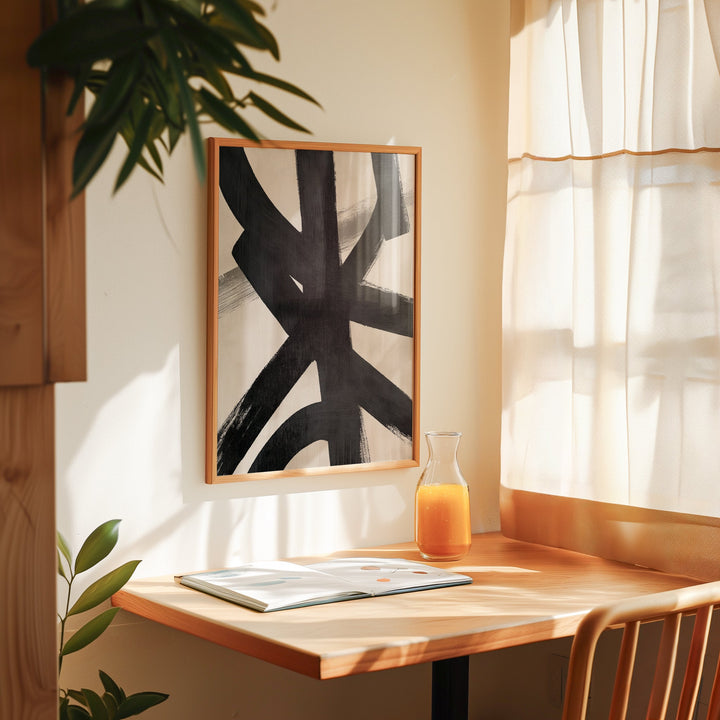 Black Pulse Abstract Artwork wall - art - picture - poster