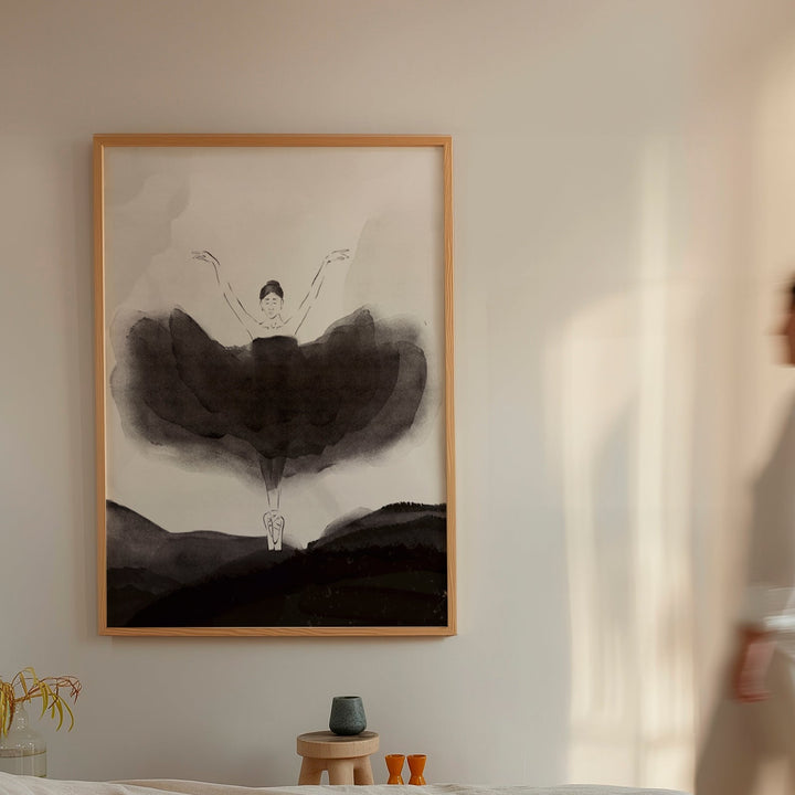 Black Swan Rising Watercolour Print wall - art - picture - poster