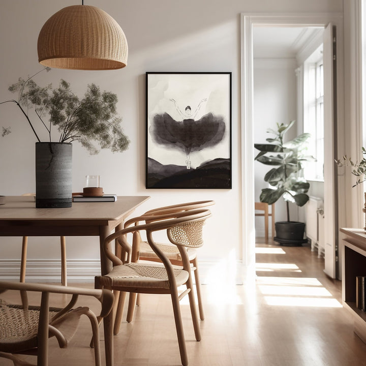 Black Swan Rising Watercolour Print wall - art - picture - poster