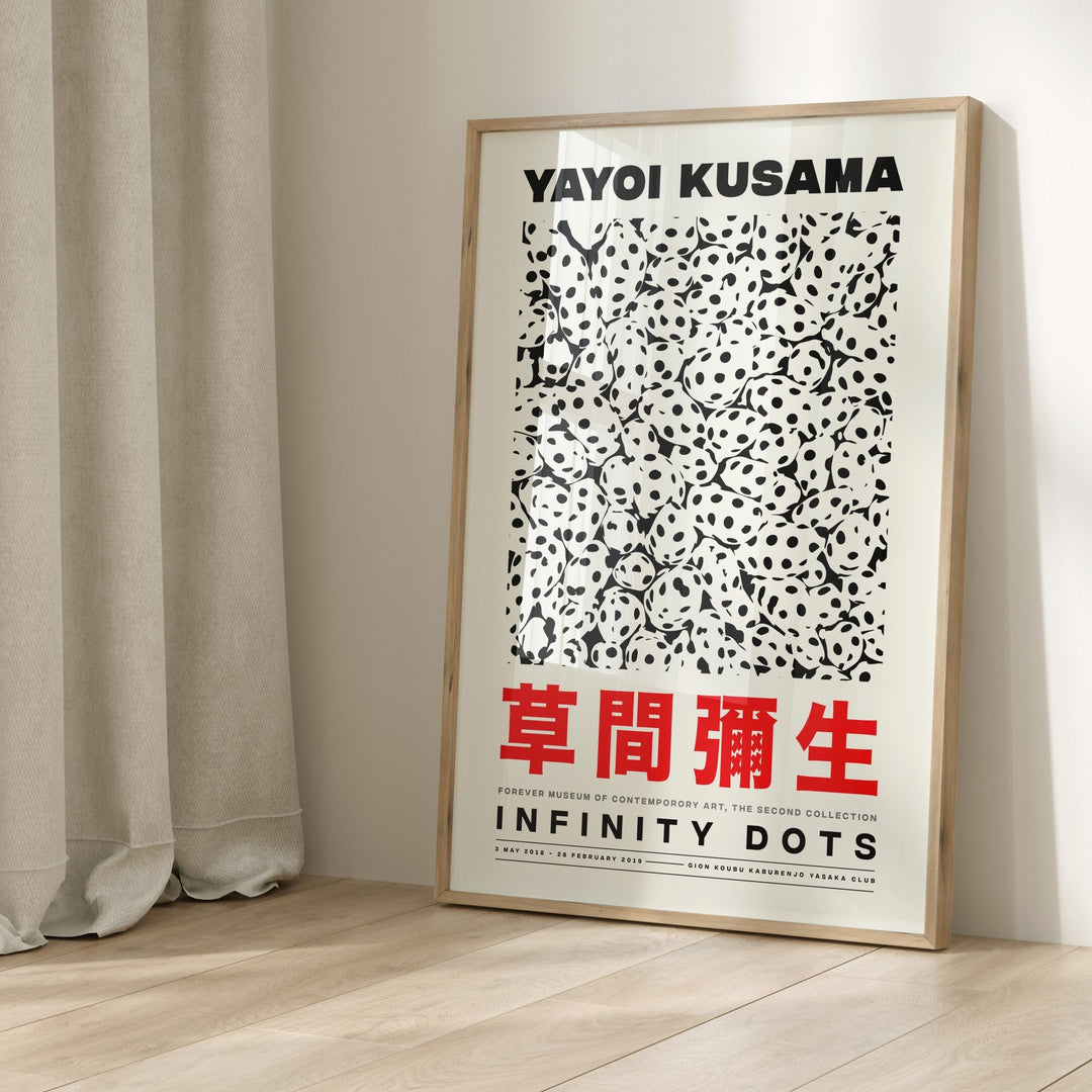 Black & White Infinity Dots Wall Prints by Yayoi Kusama - Style My Wall