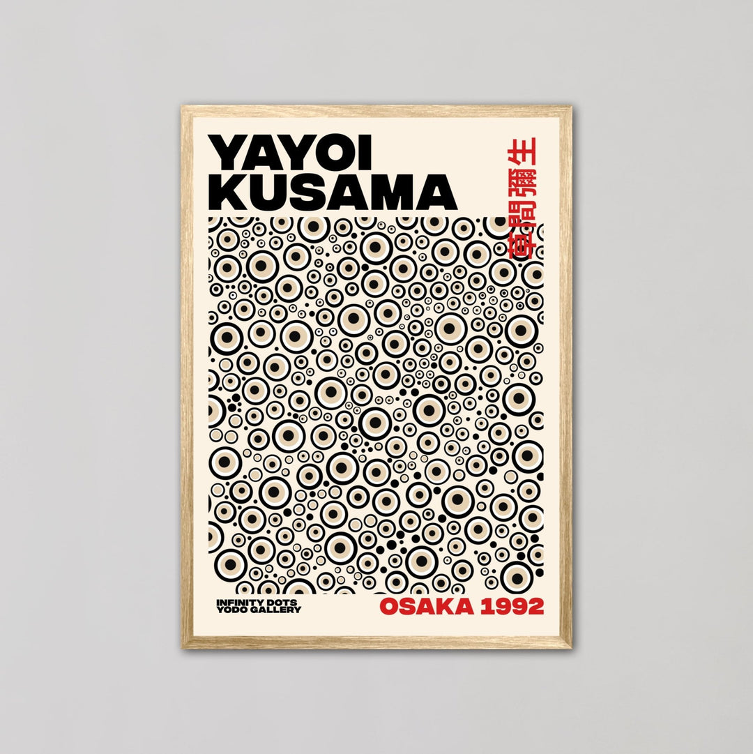 Black & White Infinity Dots Wall Prints by Yayoi Kusama - Style My Wall