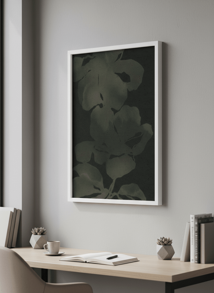 Contemporary wall art featured in a bright modern office workspace