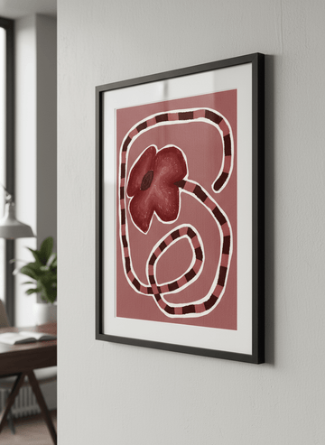 Contemporary wall art featured in a bright modern office workspace