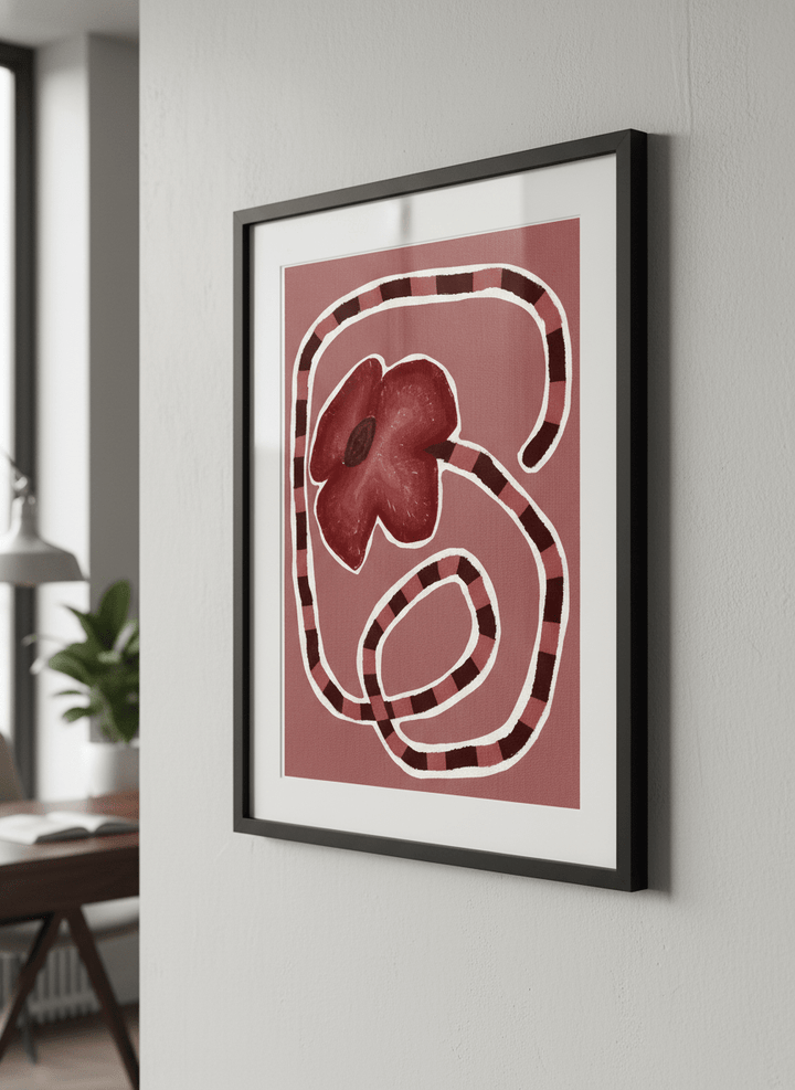 Contemporary wall art featured in a bright modern office workspace