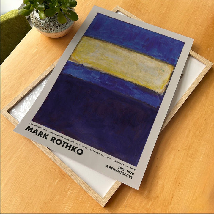 Blue And Golden Abstract II Wall Art By Mark Rothko - Style My Wall