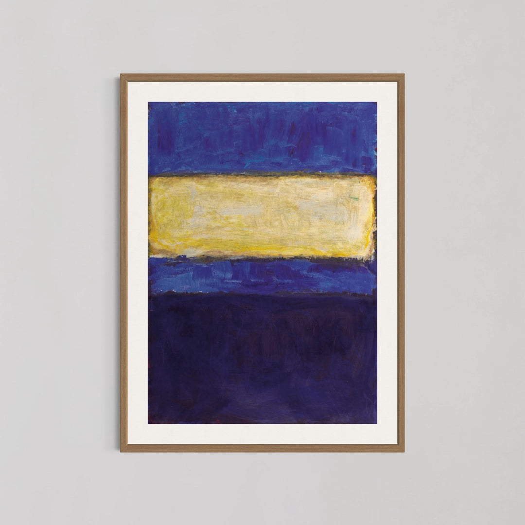 Blue And Golden Abstract Wall Art By Mark Rothko - Style My Wall