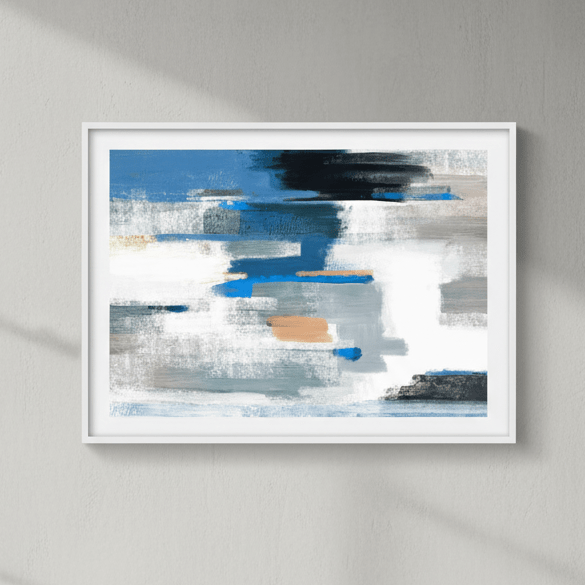 Blue and Mango by Julia Cheney wall - art - picture - poster