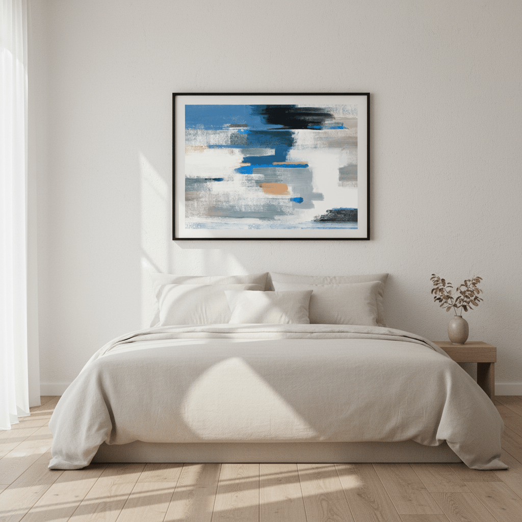 Blue and Mango by Julia Cheney wall - art - picture - poster