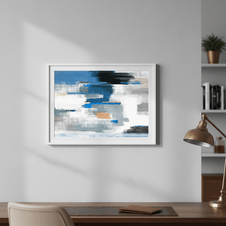 Blue and Mango by Julia Cheney wall - art - picture - poster