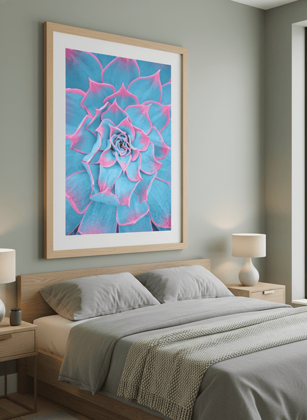 Blue And Pink Succulent By Tom Windeknecht