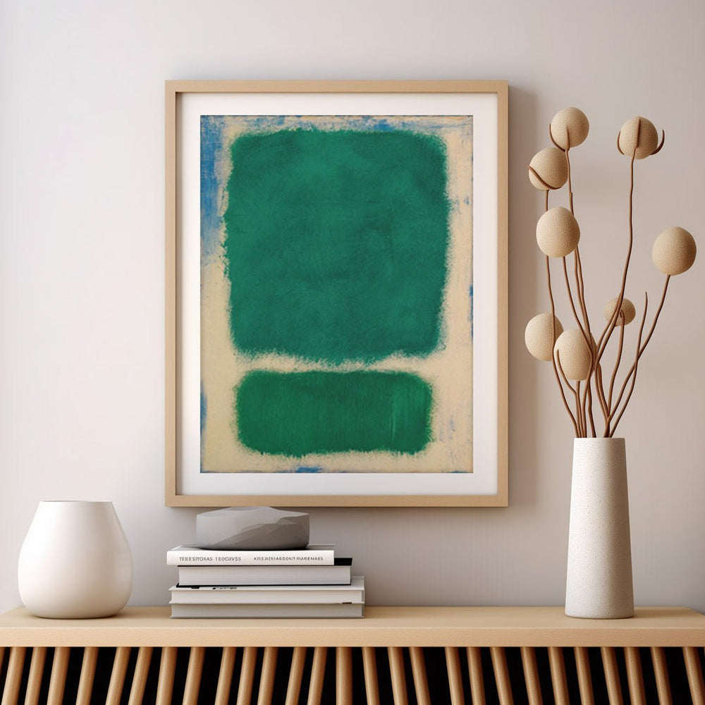 Blue, Beige And Green Abstract Wall Art by Mark Rothko - Style My Wall