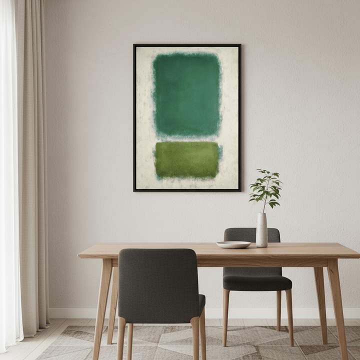 Blue, Beige And Green Abstract Wall Art Inspired by Mark Rothko wall - art - picture - poster