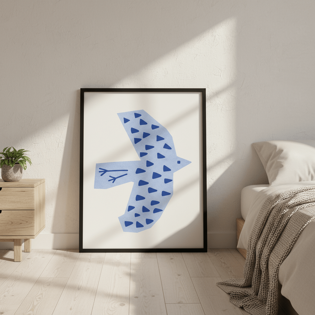 Blue Bird by Silvia Visscher wall - art - picture - poster