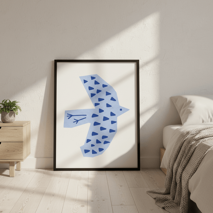 Blue Bird by Silvia Visscher wall - art - picture - poster