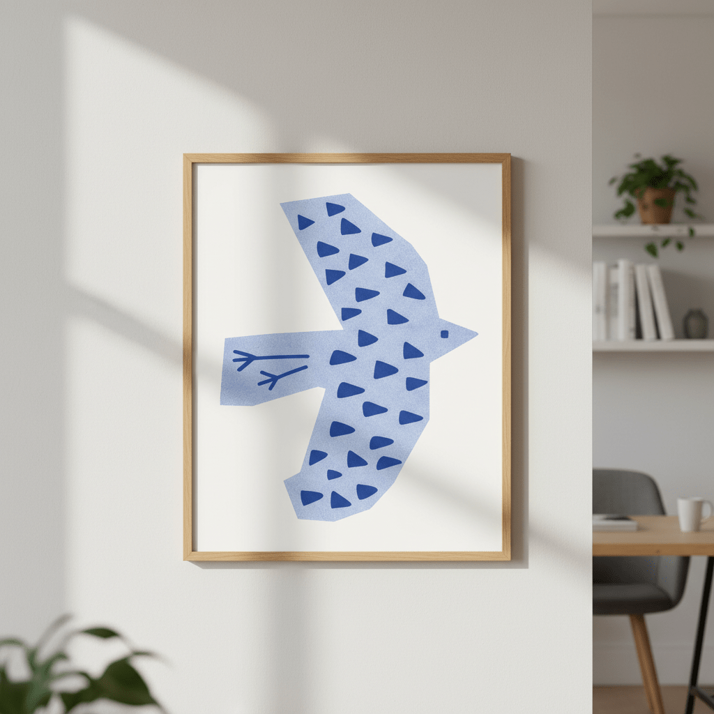 Blue Bird by Silvia Visscher wall - art - picture - poster
