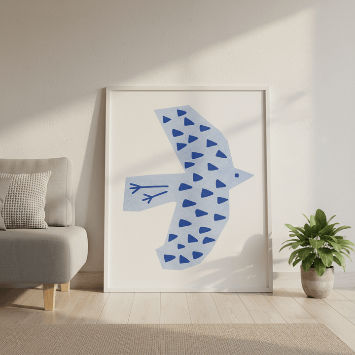 Blue Bird by Silvia Visscher wall - art - picture - poster