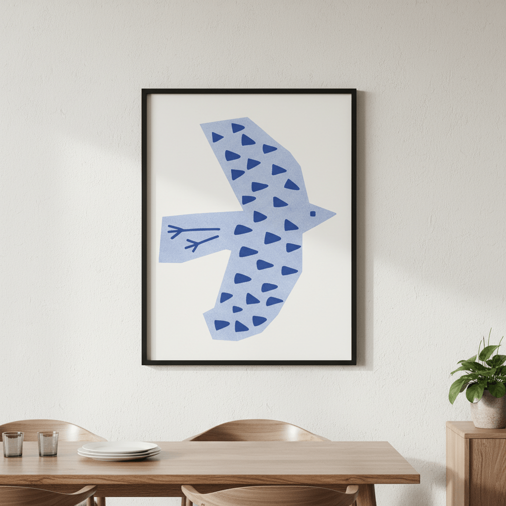 Blue Bird by Silvia Visscher wall - art - picture - poster