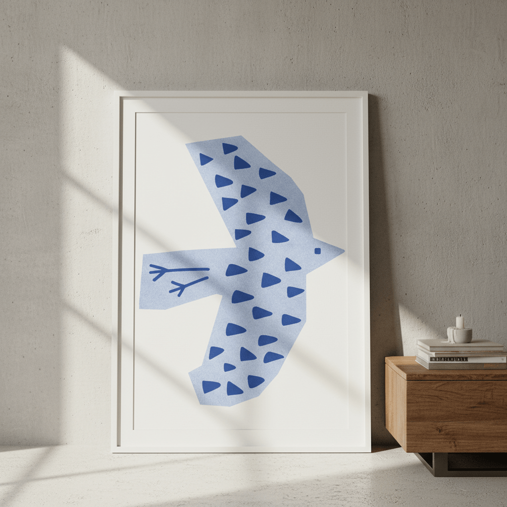 Blue Bird by Silvia Visscher wall - art - picture - poster