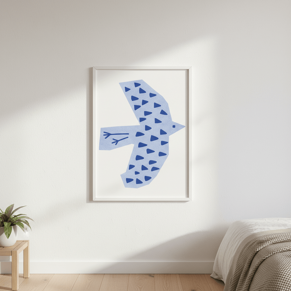Blue Bird by Silvia Visscher wall - art - picture - poster