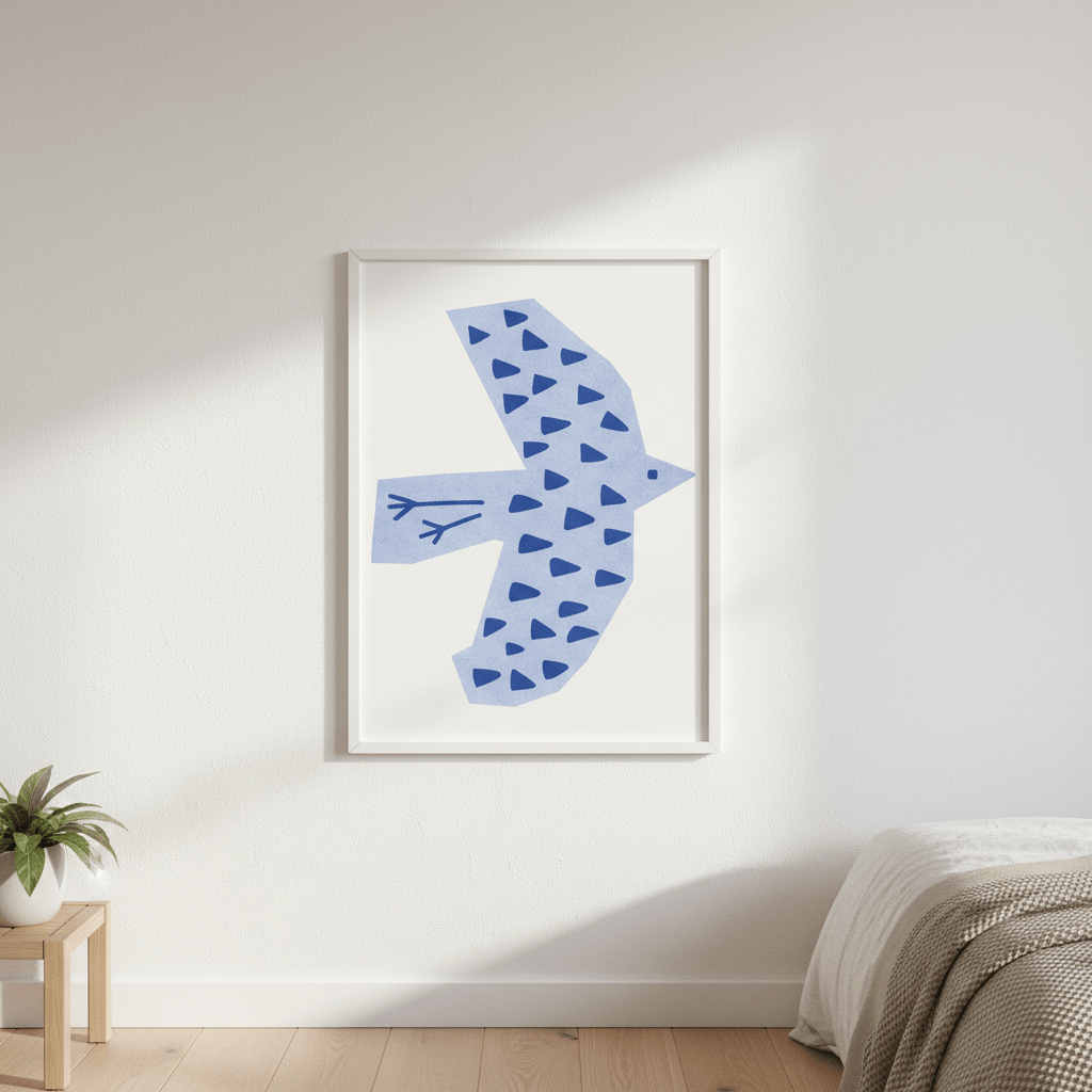 Blue Bird by Silvia Visscher wall - art - picture - poster