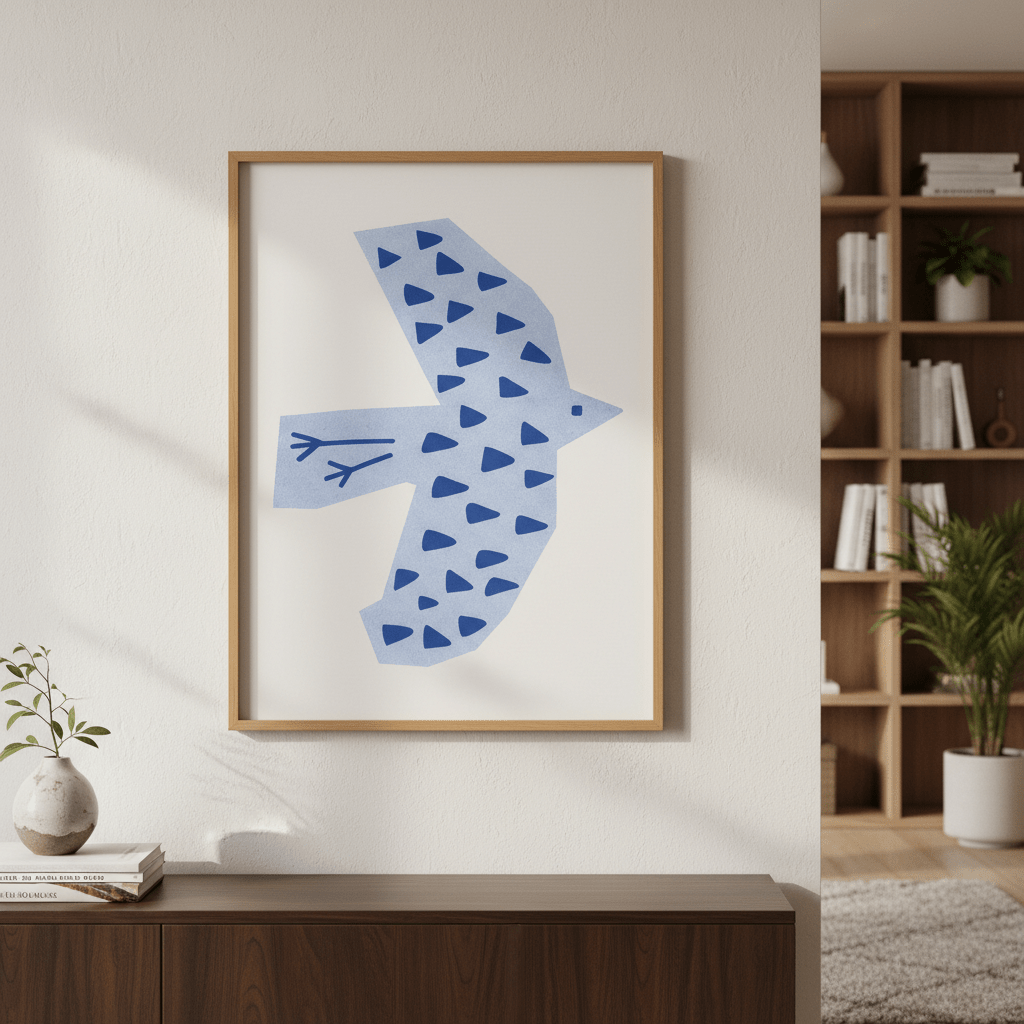 Blue Bird by Silvia Visscher wall - art - picture - poster