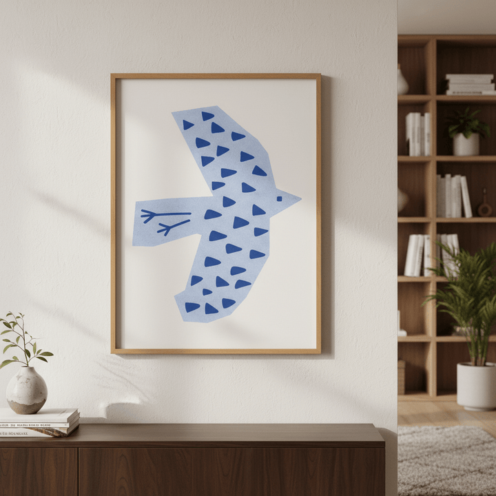 Blue Bird by Silvia Visscher wall - art - picture - poster
