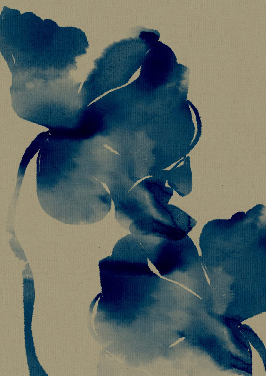 Blue Blooms In Soft Waters By Shathai Al Dafai