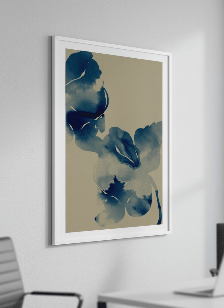 Contemporary wall art featured in a bright modern office workspace