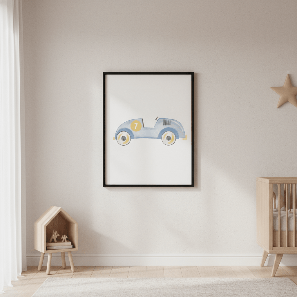 Blue Car by Menina Lisboa wall - art - picture - poster