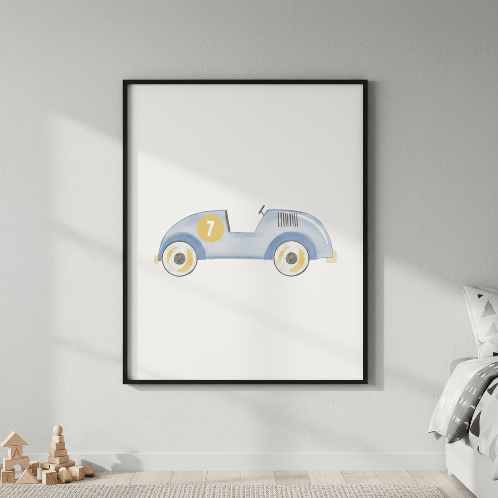 Blue Car by Menina Lisboa wall - art - picture - poster