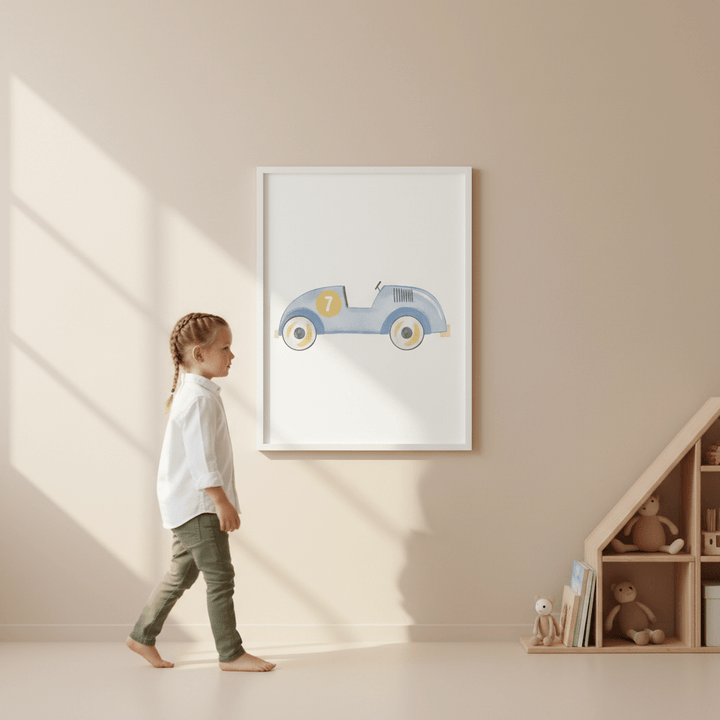 Blue Car by Menina Lisboa wall - art - picture - poster