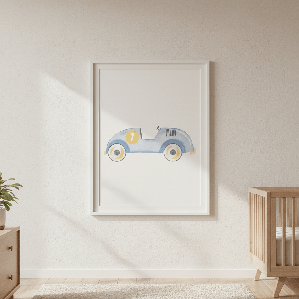 Blue Car by Menina Lisboa wall - art - picture - poster