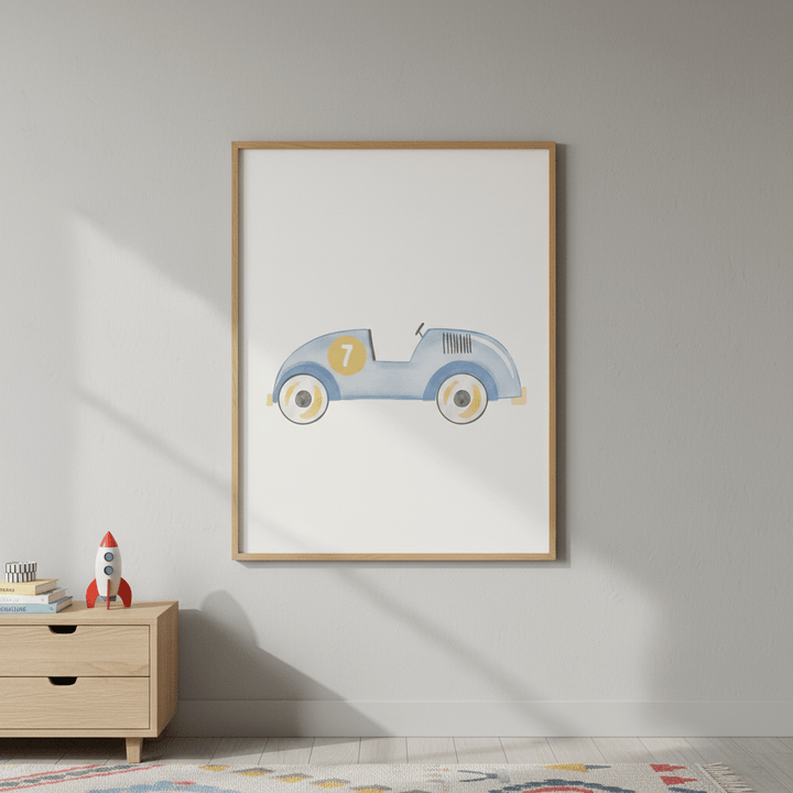 Blue Car by Menina Lisboa wall - art - picture - poster