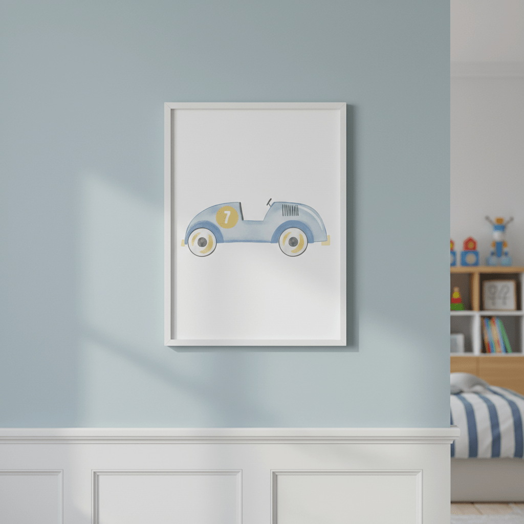 Blue Car by Menina Lisboa wall - art - picture - poster