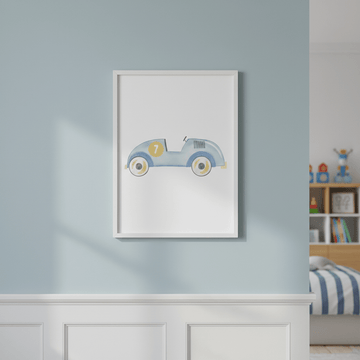 Blue Car by Menina Lisboa wall - art - picture - poster