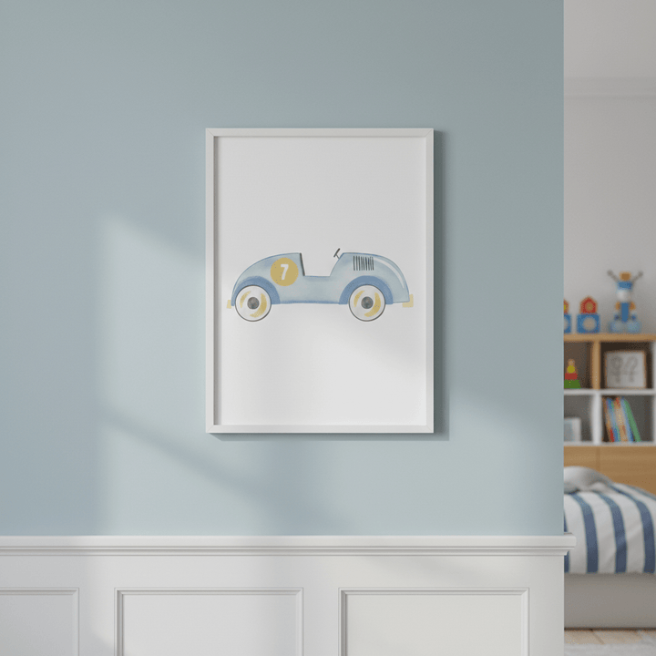 Blue Car by Menina Lisboa wall - art - picture - poster
