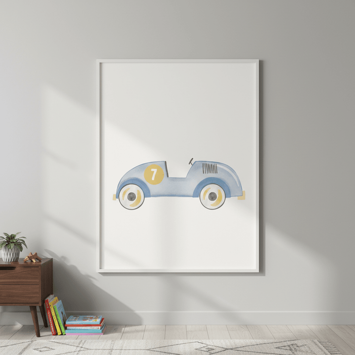Blue Car by Menina Lisboa wall - art - picture - poster