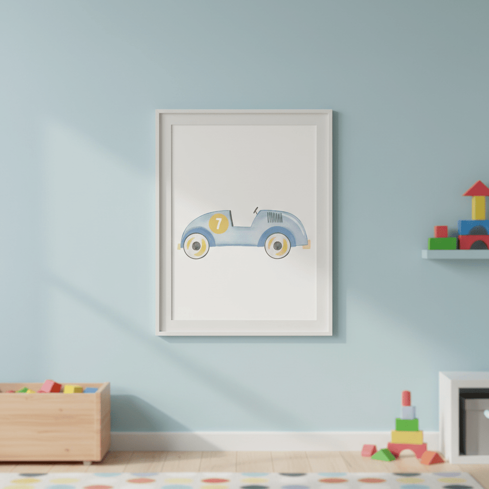 Blue Car by Menina Lisboa wall - art - picture - poster