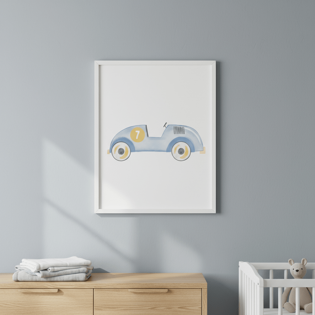 Blue Car by Menina Lisboa wall - art - picture - poster