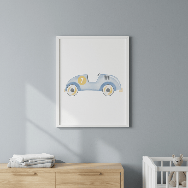 Blue Car by Menina Lisboa wall - art - picture - poster