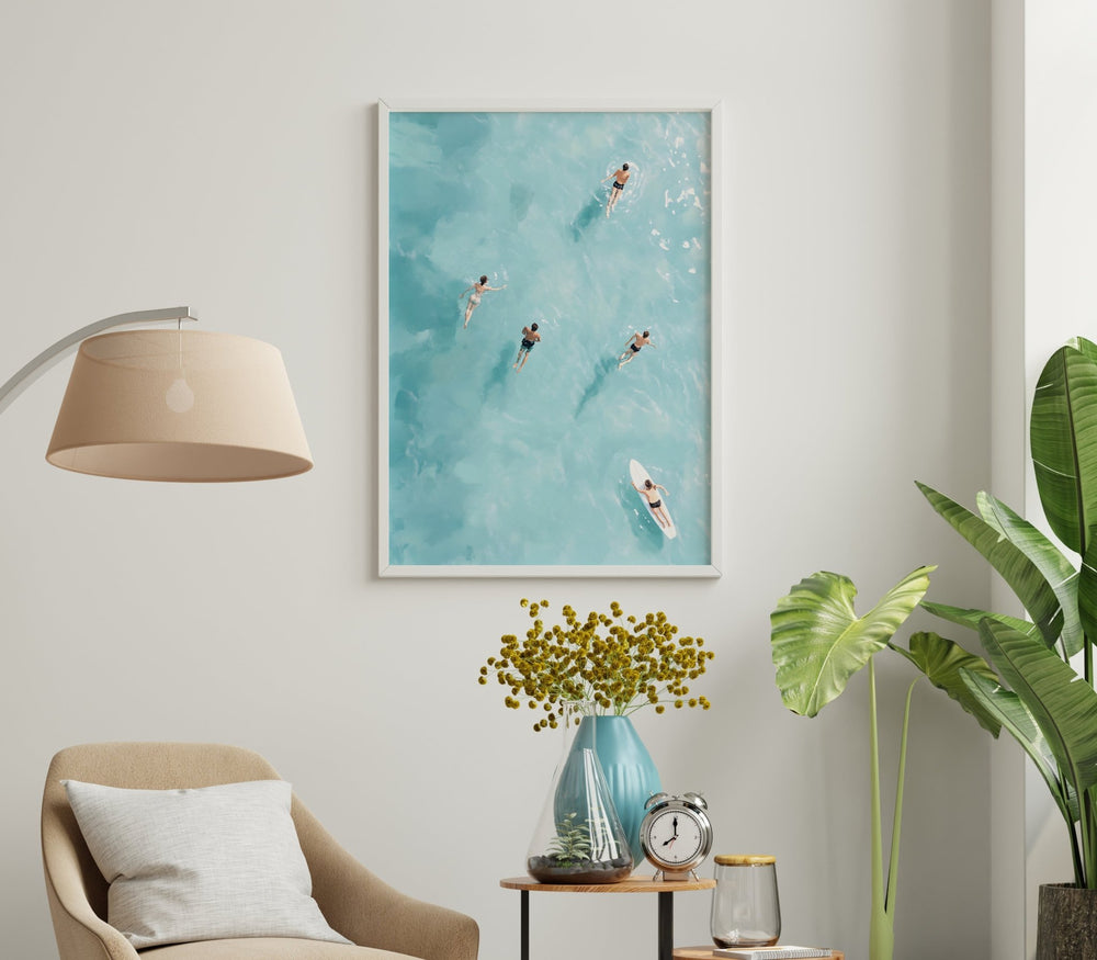 Blue Coastal Dreams,livingroom,timber border