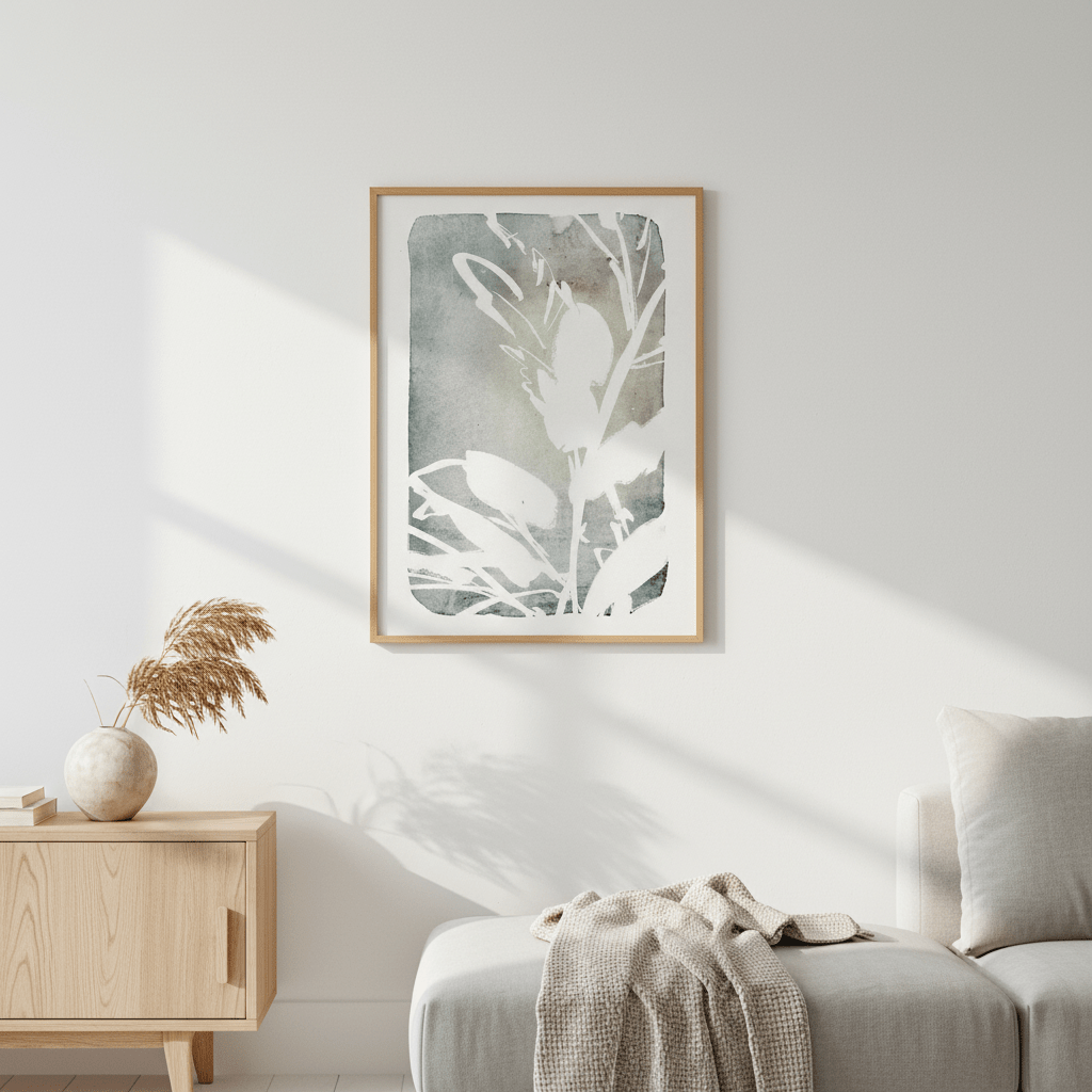 Blue Cottage Floral by Deer Muskeeter wall - art - picture - poster