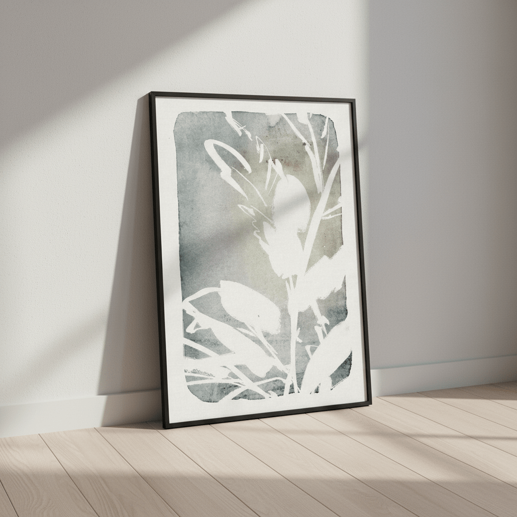 Blue Cottage Floral by Deer Muskeeter wall - art - picture - poster