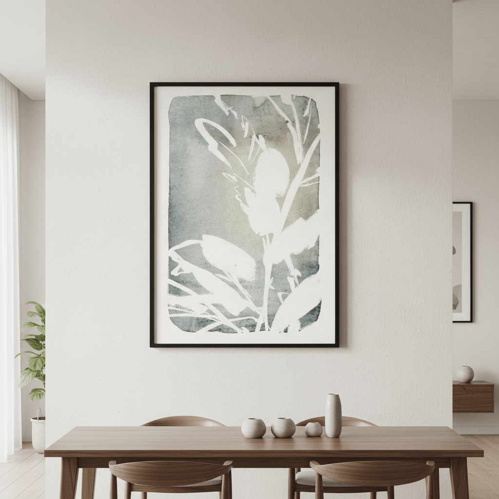 Blue Cottage Floral by Deer Muskeeter wall - art - picture - poster