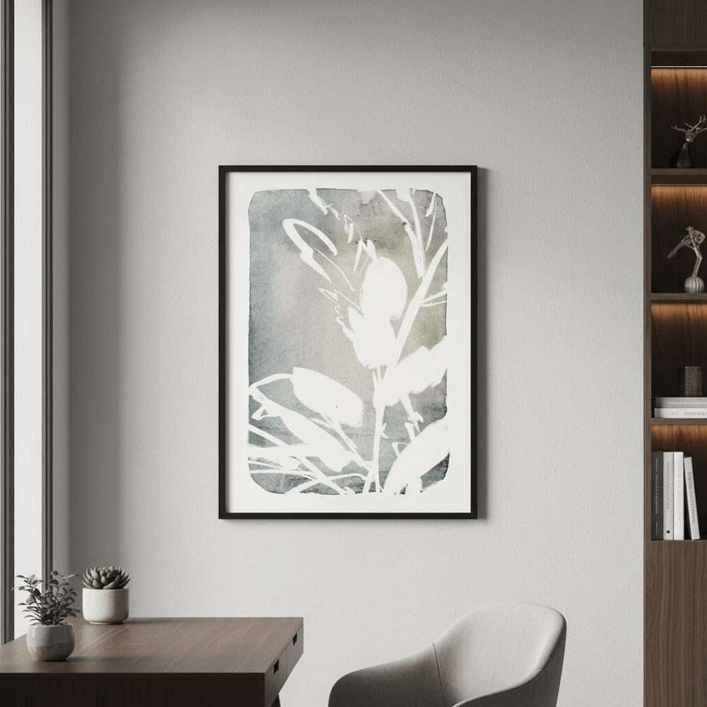 Blue Cottage Floral by Deer Muskeeter wall - art - picture - poster