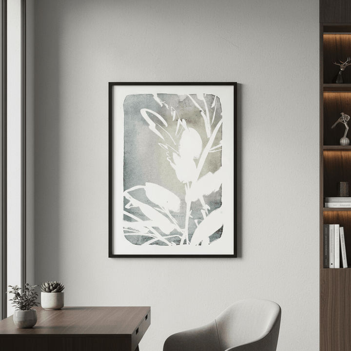 Blue Cottage Floral by Deer Muskeeter wall - art - picture - poster